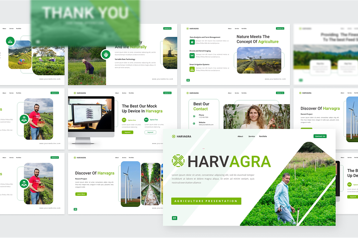 Agriculture Presentation PowerPoint, a Presentation Template by SquidPixey (Photo 4 of 6)