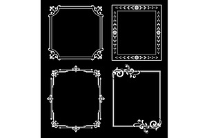 Set Of Decorative Frames Elegant