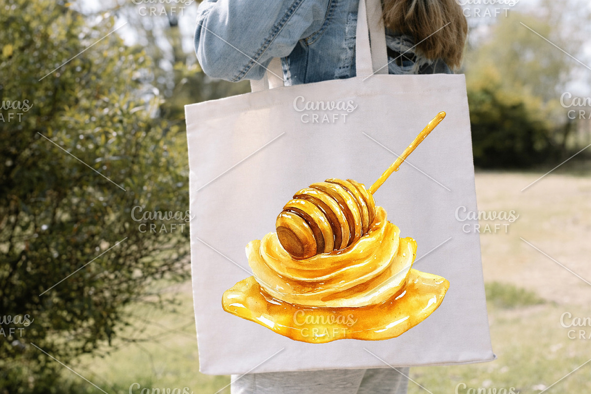 Watercolor Spring Bee Clipart Bundle, an Illustration by Canvas Craft (Photo 5 of 7)