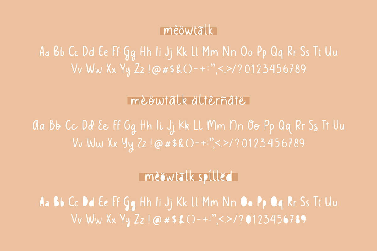 Meowtalk Font, a Symbol Font by Allouse Studio