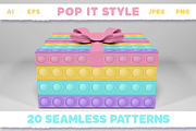 Pop it Fidget Toy Pastel Pattern set, a Pattern Graphic by VectoriyA (Thumbnail 6 of 8)