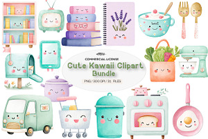 Cute Kawaii Clipart, a Seasonal Illustration by CreationArt