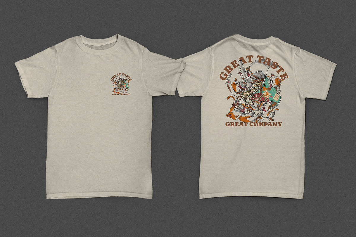 Hungry Cats and Spilled Cup Noodles, a Branding & Logo Template by Judsart (Photo 2 of 3)