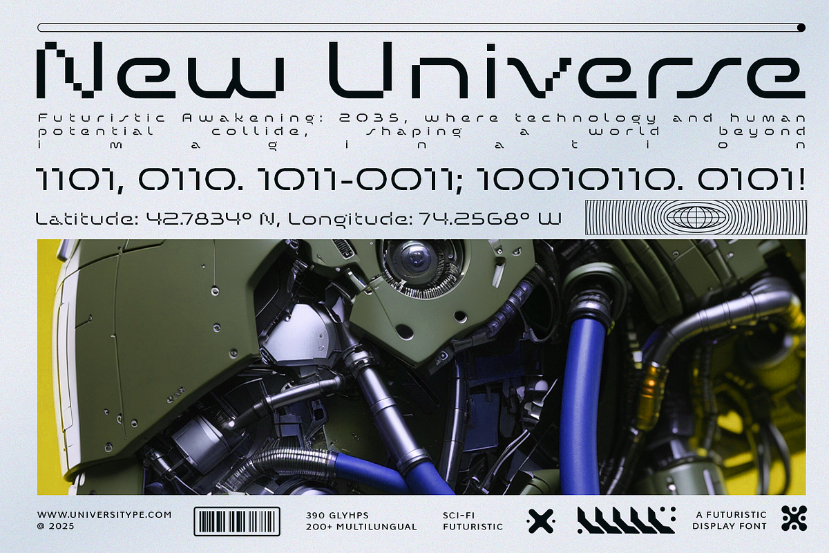 UT Defghio Nixav : A Futuristic Font, a Sans Serif Font by Universitype (Photo 7 of 10)