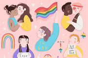 Gay Pride illustrations set Vol. 2, a Person Illustration by Cute Atelier (Thumbnail 3 of 13)
