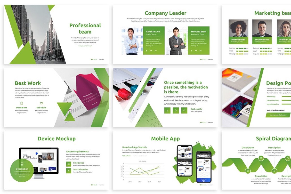 Angle - Powerpoint Template, a Presentation Template by SlideFactory