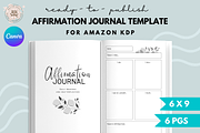 Affirmation Journal Template for KDP, a Magazine Template by Self Publishing Magic (Thumbnail 1 of 2)