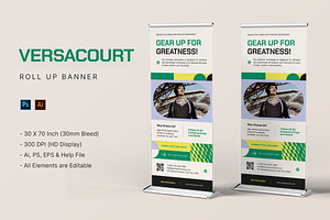 Versacourt - Roll Up Banner, a Print Template by StreaksideStd