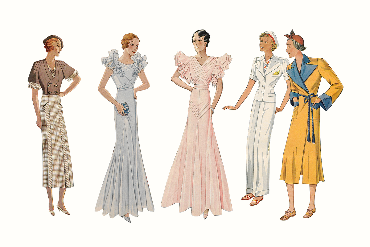 90+ Vintage Fashion Ladies Clipart, a Person Illustration by Lilithcollageart (Photo 6 of 12)