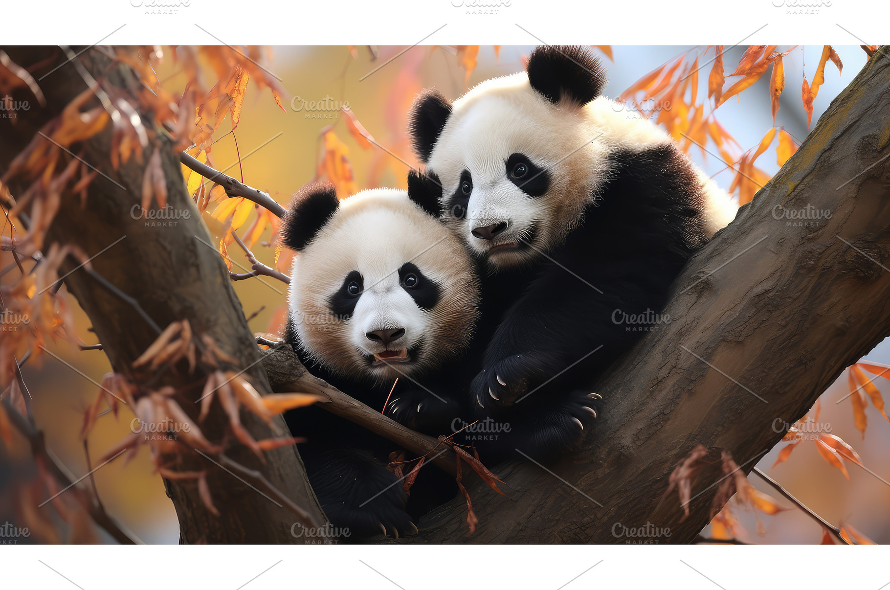 cub panda in tree ai generated, an Animal Photo by pikepicture