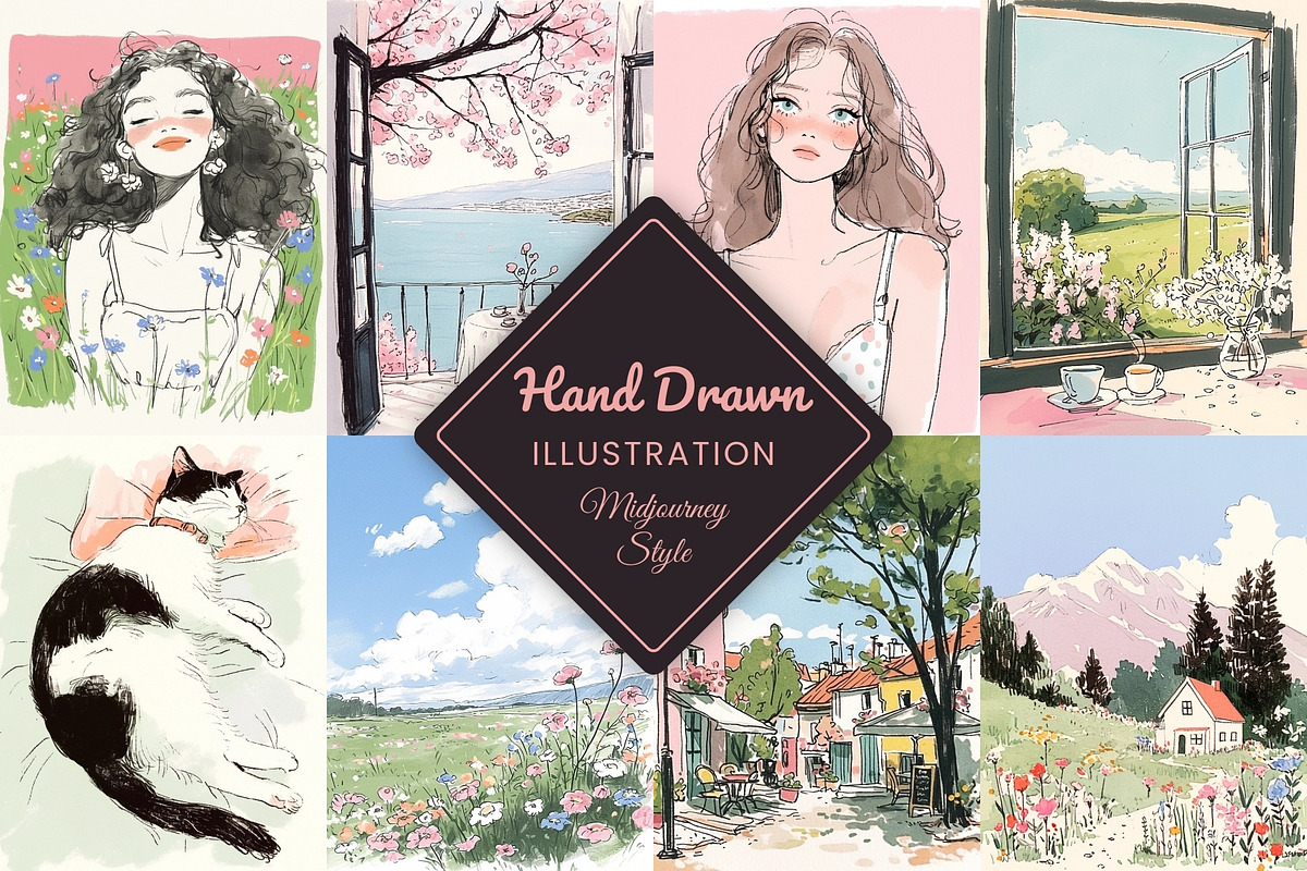 Hand Drawn Illustration MidJourney, a Person Illustration by Artimind Studio (Photo 1 of 10)