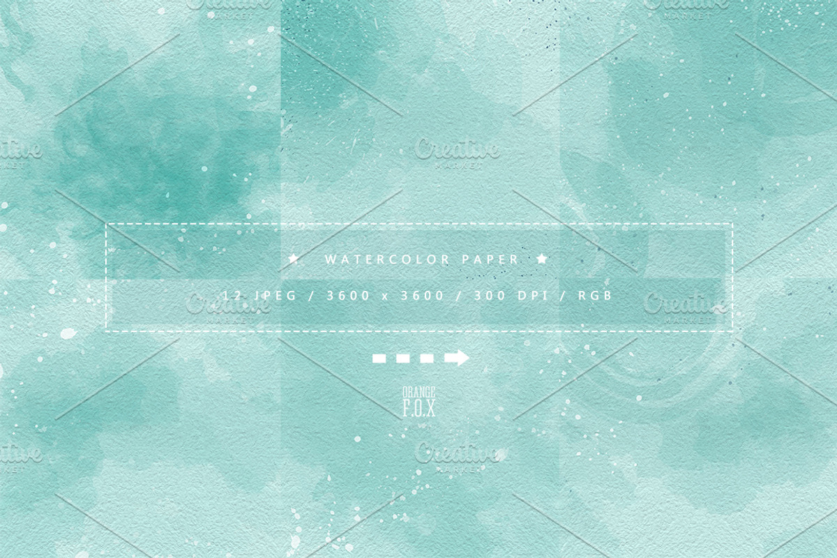 12 Watercolor Papers, a Texture Graphic by Orange Fox (Photo 2 of 5)