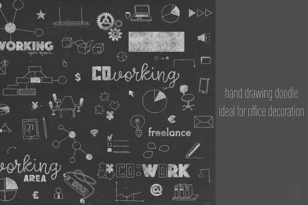 Doodle for coworking space, an Object Graphic by Popova (Photo 3 of 5)