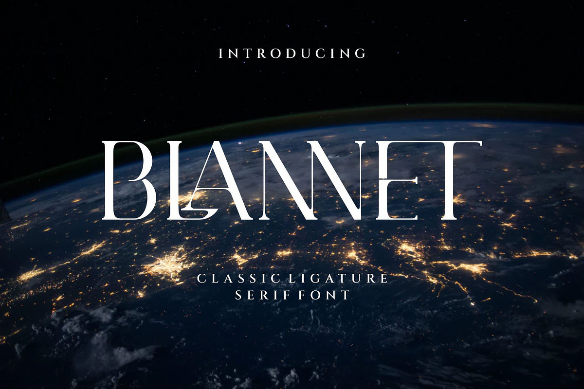BLANNET Ligature Serif Typeface, a Serif Font by Humaira_std (Photo 1 of 10)