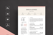 Pinky Resume Template / CV template, a Resume Template by MH Design Template (Thumbnail 2 of 4)