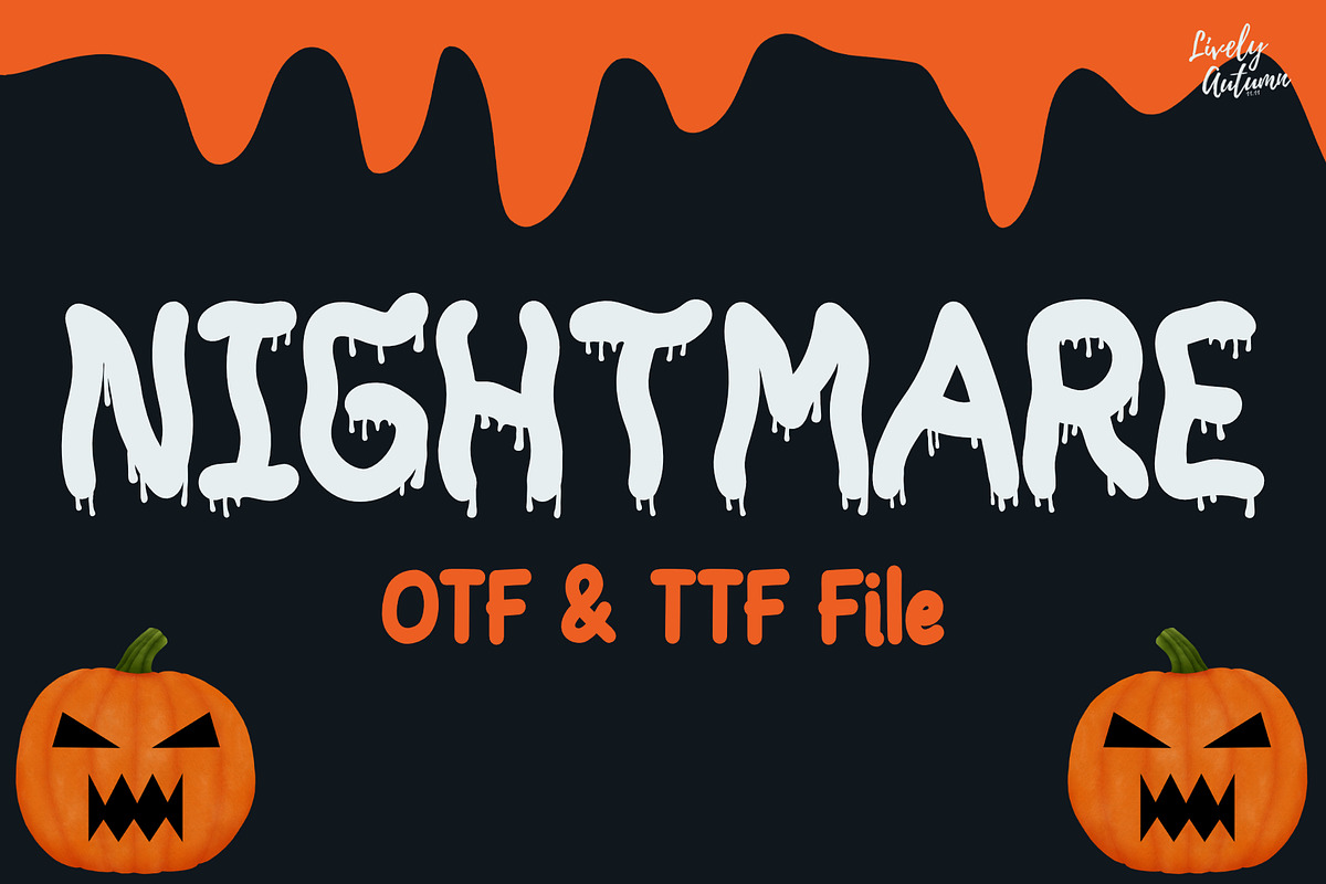 Nightmare | Blood dripping Font, a Handwritten Font by LivelyAutumn11.11 (Photo 1 of 8)