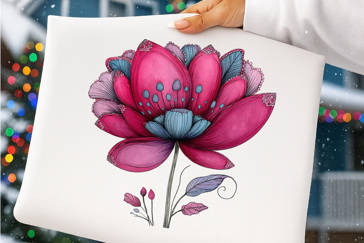Whimsical spring wildflower clipart, an Illustration by SinaCreation (Photo 9 of 11)