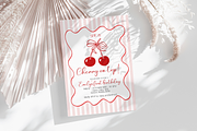 Cherry on Top 1st Birthday Invite, a Templates & Theme by VeliusCreativeStudio (Thumbnail 5 of 6)