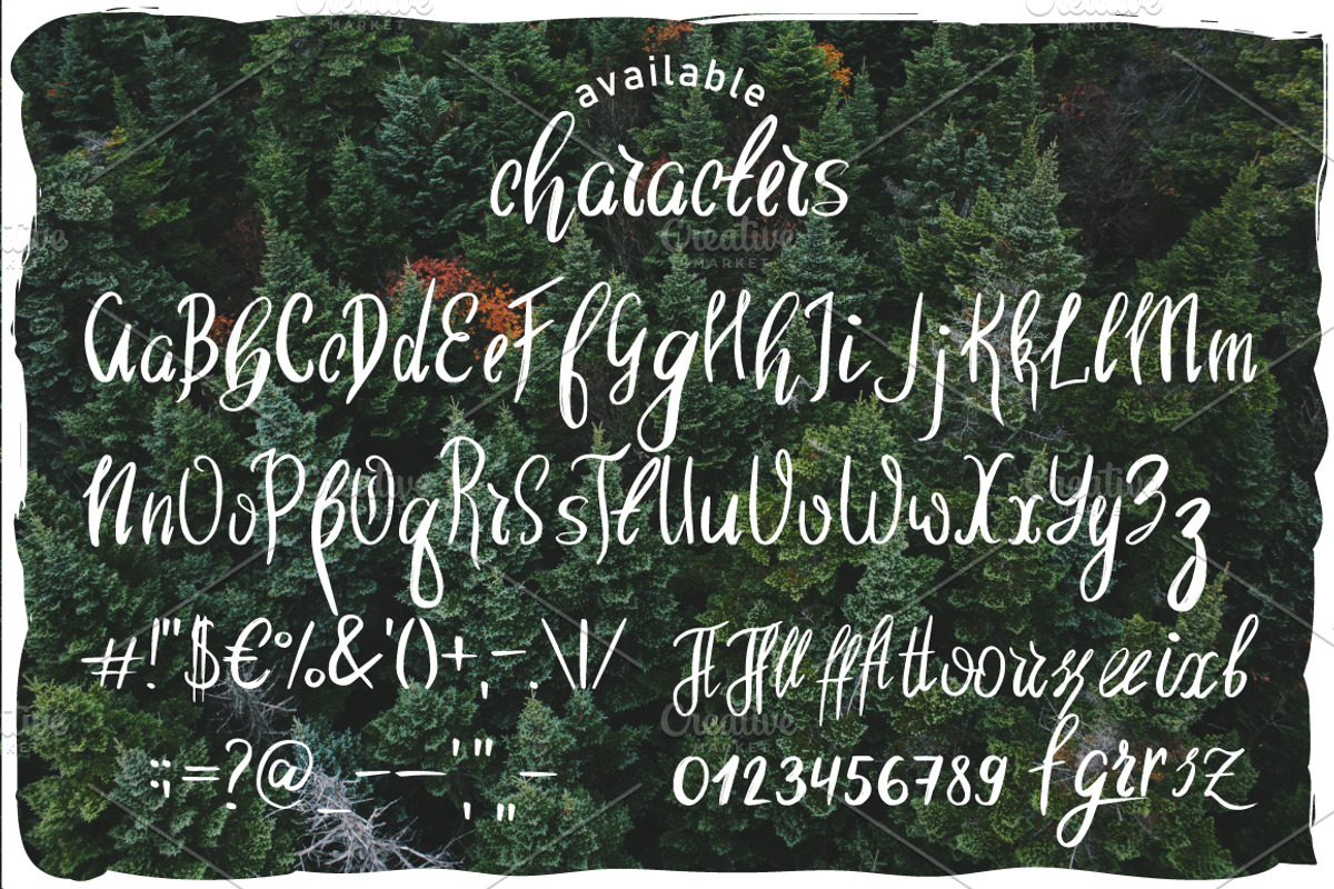 Wild Nature Script Typeface preview 3