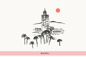 Morocco sketches, an Illustration by katya.bogina