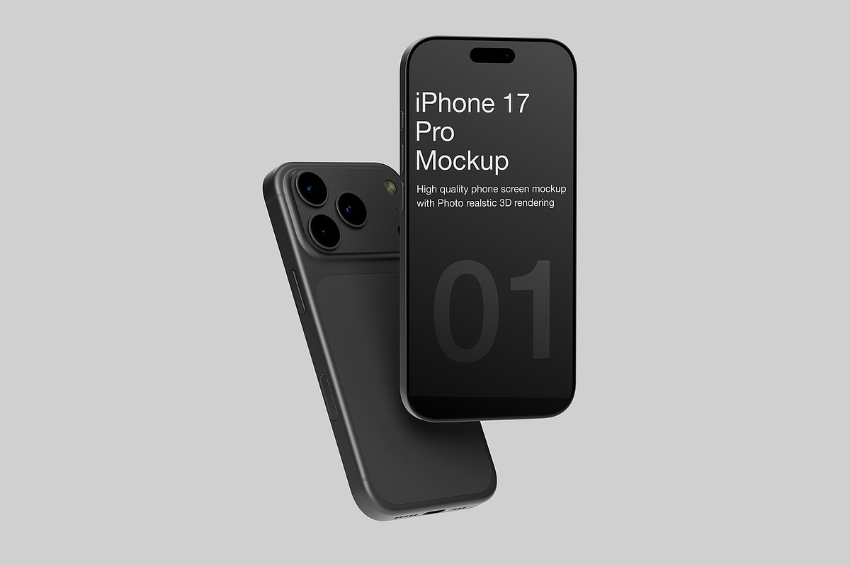 iPhone 17 Pro Max Screen Mockup, an iPhone Mockup by Eka Restu D. Putra (Photo 5 of 14)