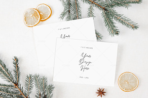 7x5 Christmas Card Mockup, P05