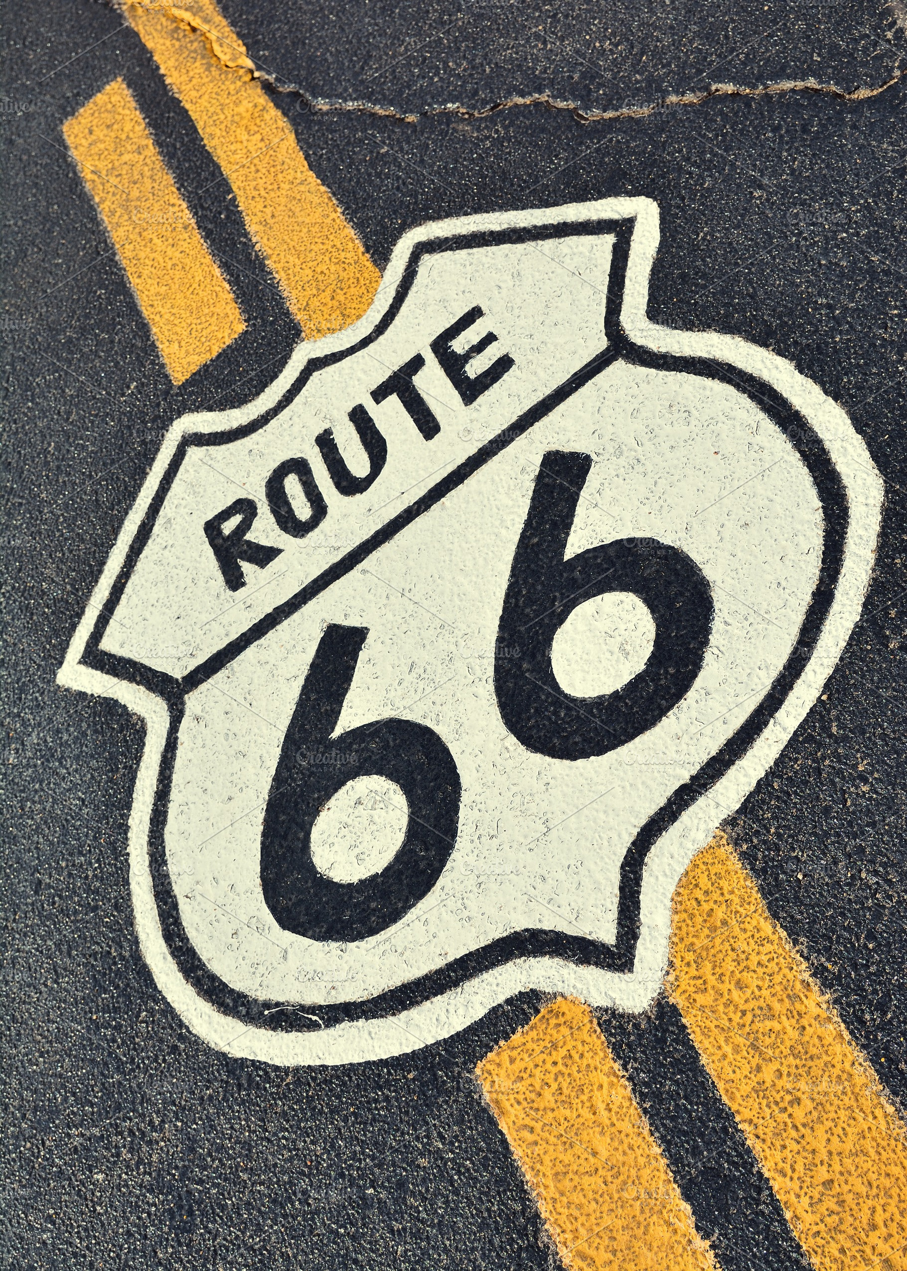 Route 66 containing 66, route, and sign, a Transportation Photo by CreativePhotoSpain