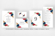 Burgundy & Navy Wedding Suite, an Invitation Template by Azka Creative (Thumbnail 5 of 5)