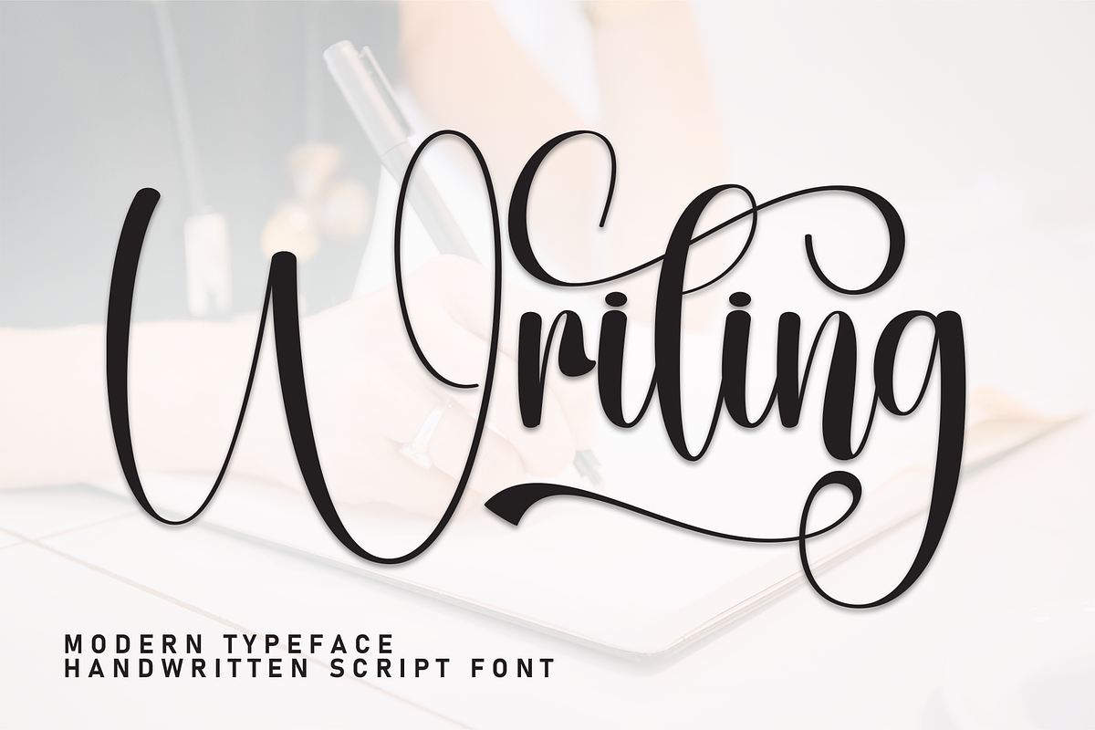 Writing | Script Font, a Handwritten Font by Scratchones (Photo 1 of 9)