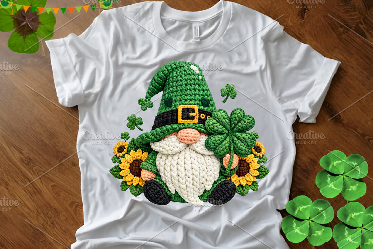 Crochet St Patrick's Day Gnomes PNG, an Illustration by Canvas Craft (Photo 3 of 4)