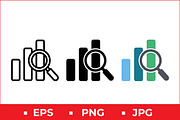 Data Analysis Chart Vector, a Solid Icon by Artonix (Thumbnail 1 of 2)