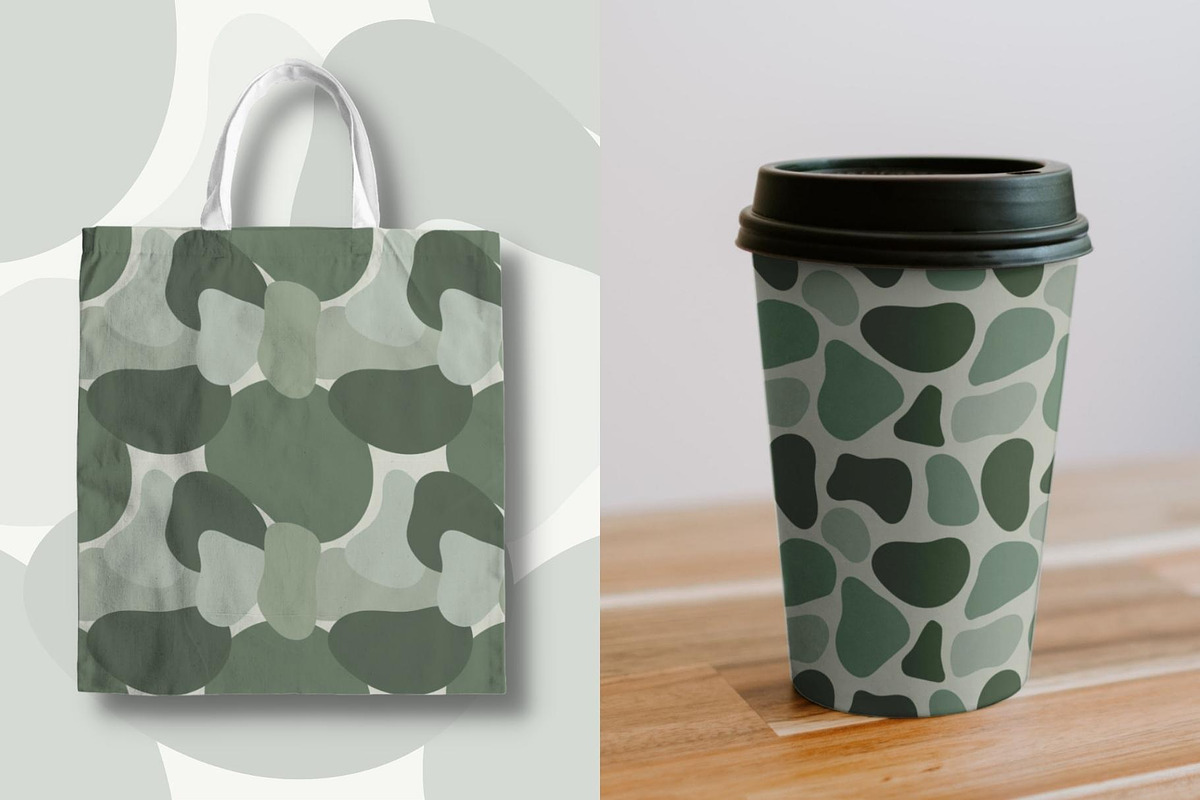 Green Abstract Shapes and Patterns, a Pattern Graphic by bonadigitals (Photo 3 of 7)