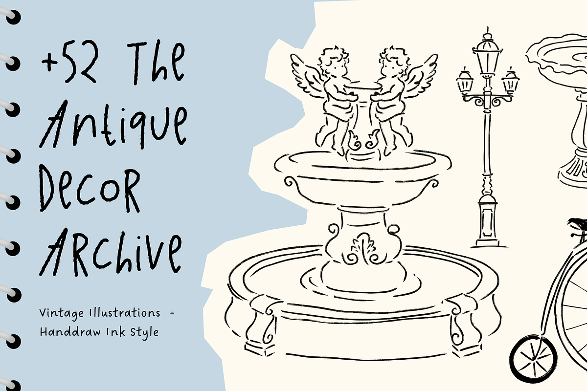 +52 The Antique Decor Illustrations, a Decorative Illustration by The Journey Atelier (Photo 1 of 18)