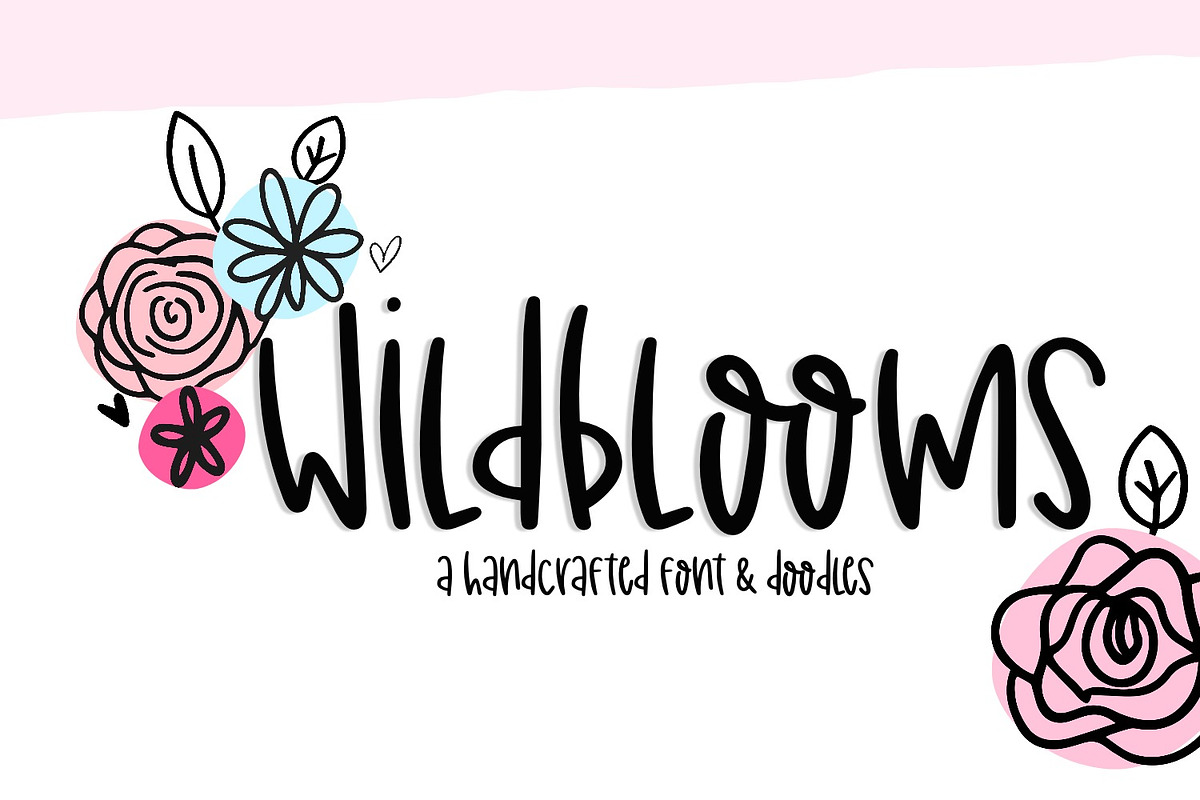 Wildblooms Font & Doodle Duo, a Script Font by Sabrina Schleiger Design (Photo 1 of 6)