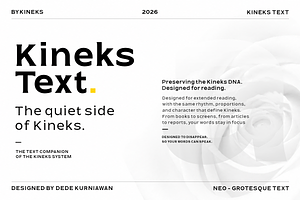 Kineks Text | Neo-Grotesque Typeface