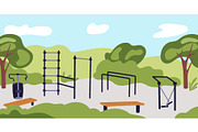 Sports playground with exercise, a Sport Illustration by Vectorbuum (Thumbnail 1 of 3)