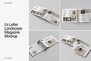 Letter Landscape Magazine Mockup, a Books & Magazine Mockup by Tokobeta (Thumbnail 1 of 7)