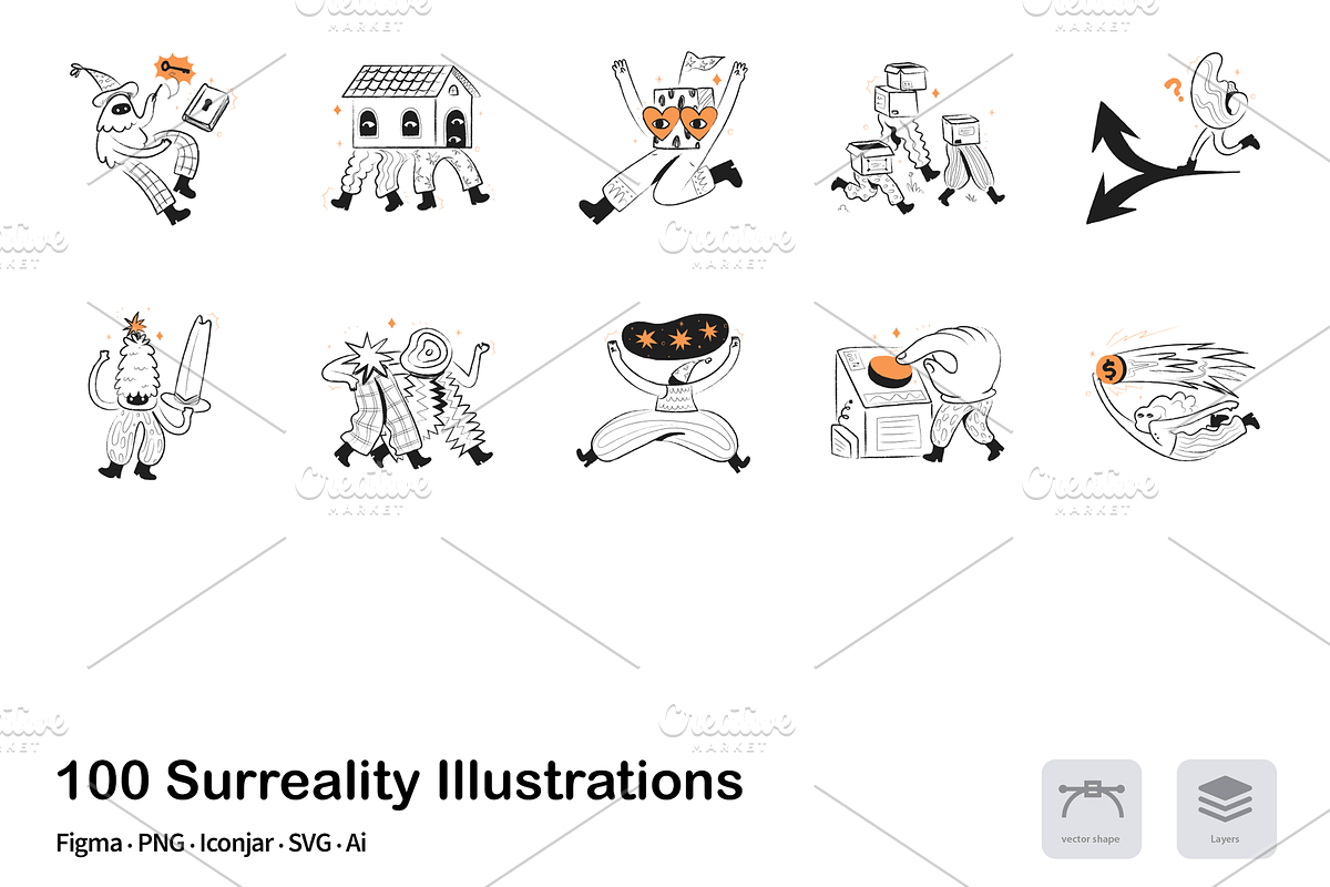 Surreality - 100 illustrations, a Person Illustration by Vectopus.com (Photo 6 of 7)