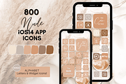 NUDE Theme iOS 14 App Icon BUNDLE, an Icon by Templatables (Thumbnail 1 of 8)