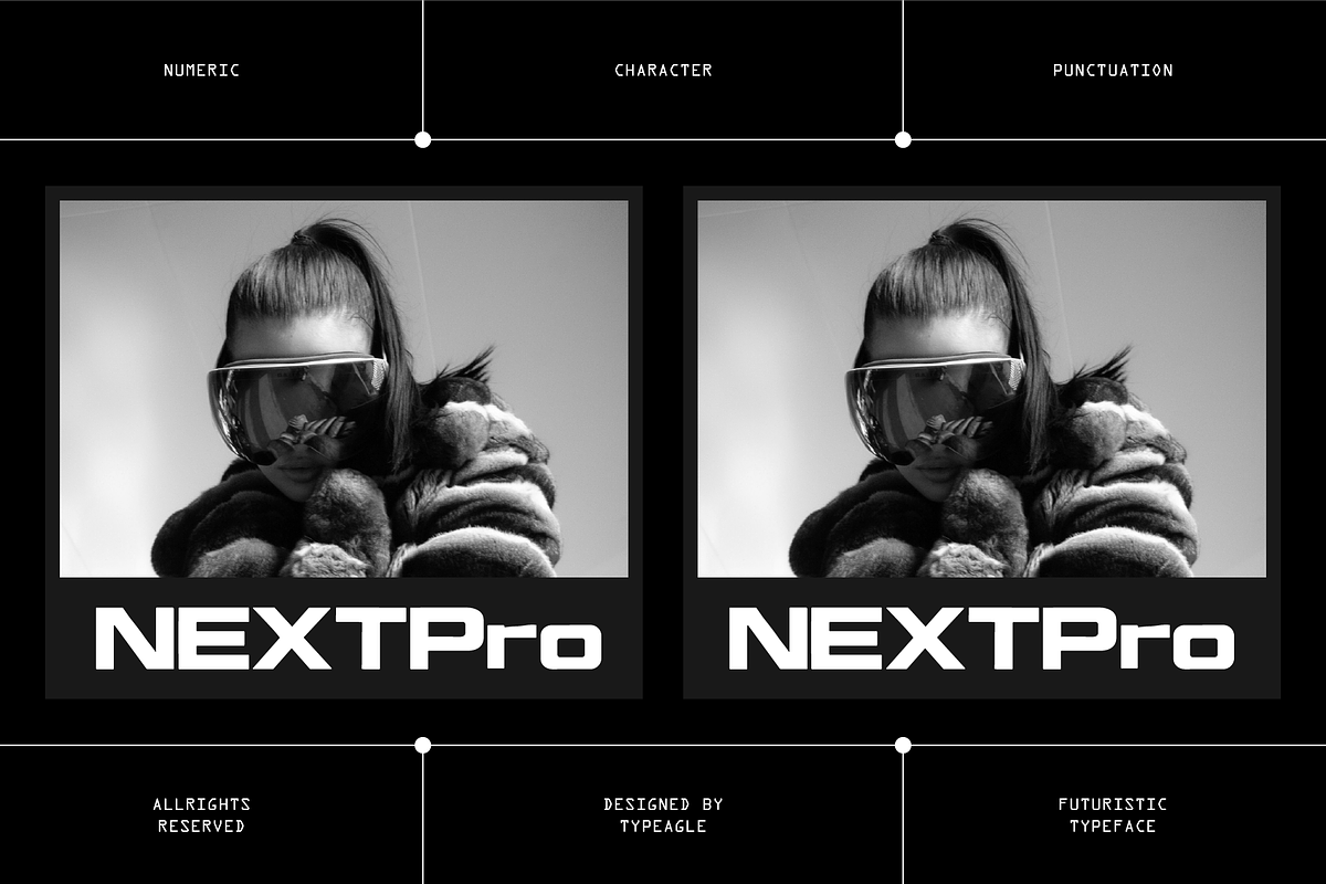 Newbron - Futuristic Display Font, a Sans Serif Font by Typeagle (Photo 6 of 10)