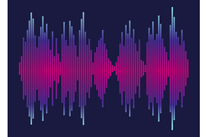 Sound waves equalizer. Frequency, an Illustration by the8monkey