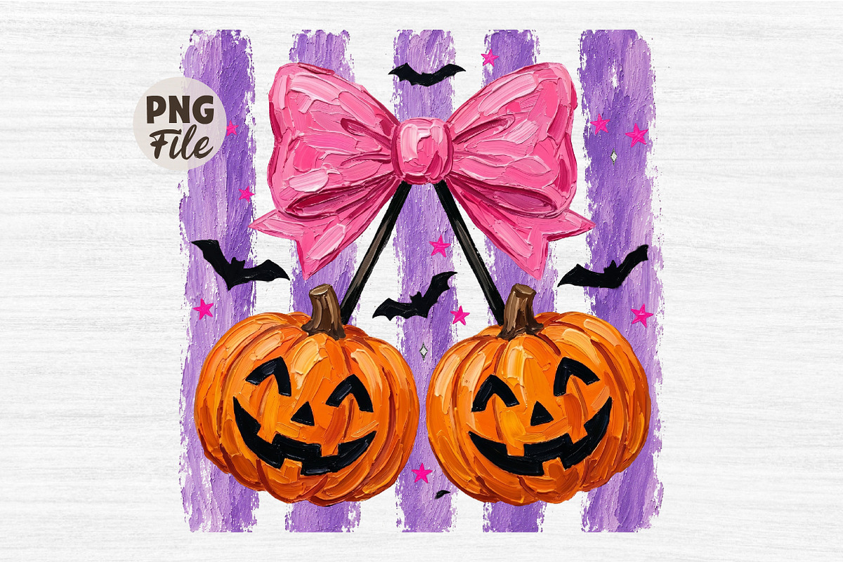 Striped Pumpkin Cherry PNG, a Seasonal Illustration by Libby Wishes (Photo 1 of 3)