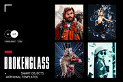 Portrait Broken Glass Photo Effect, an Action Add-On by Photoshop Action (Thumbnail 1 of 11)