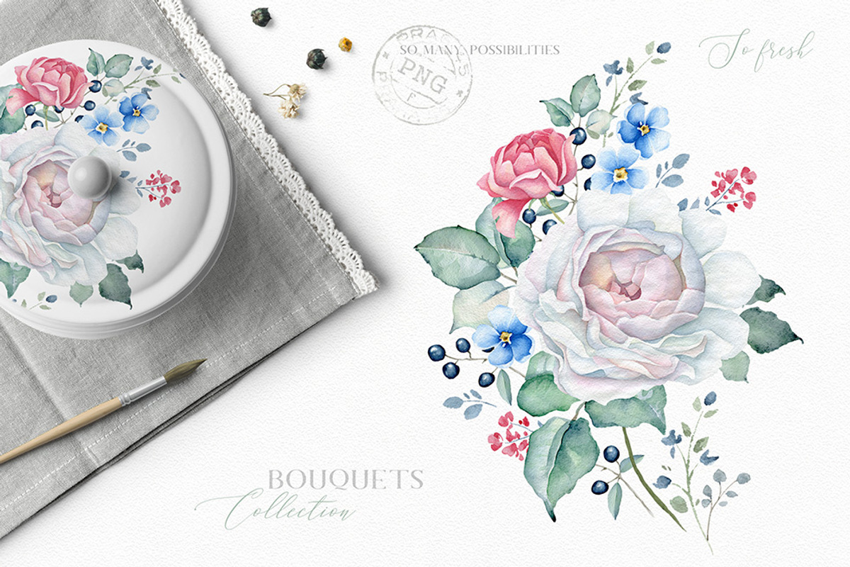 Delicate Watercolor Florals, a Decorative Illustration by Eva Katerina (Photo 5 of 25)