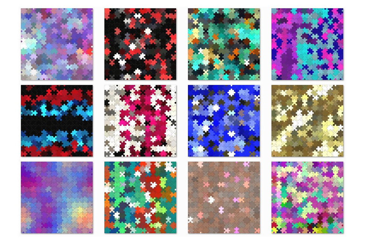 19 Seamless Puzzle Pattern Set, a Palette Add-On by Kseniya-Omega (Photo 2 of 6)