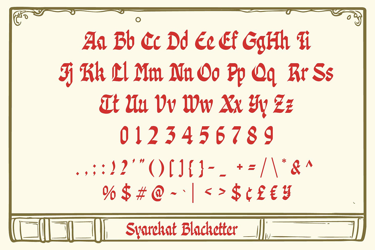 Syarekat Arabican Blackletter, a Font by Bonjie (Photo 2 of 10)
