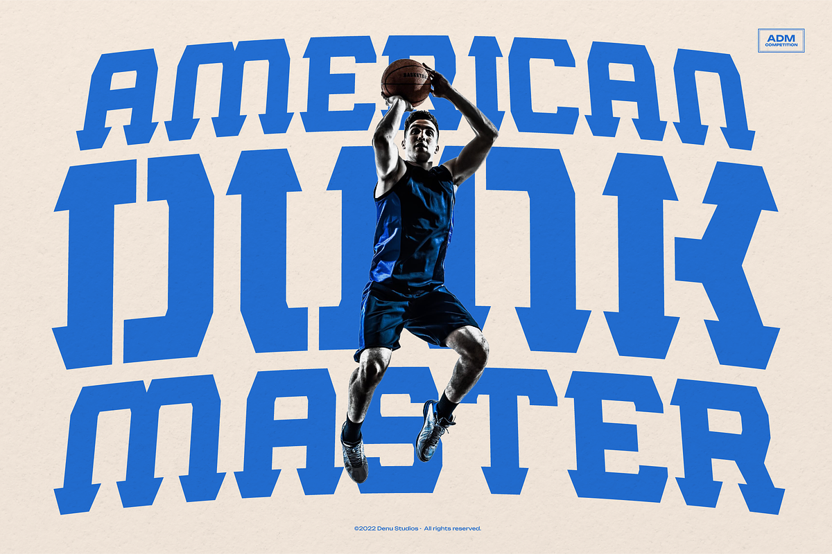 Rookie Assist | Sport Display Font, a Slab Serif Font by Denustudios (Photo 4 of 12)