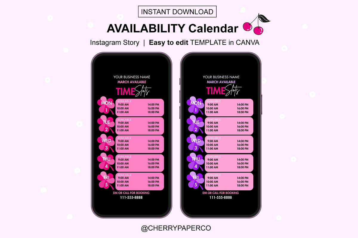Instagram Story Canva Template, a Social Media Template by Cherry Paper Co (Photo 1 of 3)