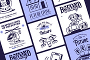 Future City Drawing Art, an Outline Icon by Vectors Market (Thumbnail 3 of 9)