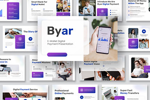Byar E-Wallet Digital Payment PPT, a Presentation Template by kerismaker